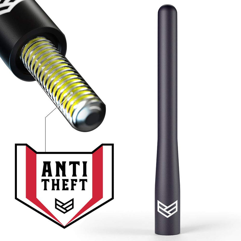[AUSTRALIA] - RONIN FACTORY Truck Radio Antenna Accessory for Ford F150 F250 F350 Super Duty Raptor Bronco Lightning Dodge RAM 1500 Accessories - Anti Theft - Carwash Safe - Short Replacement (4 Inch) 4 Inch 