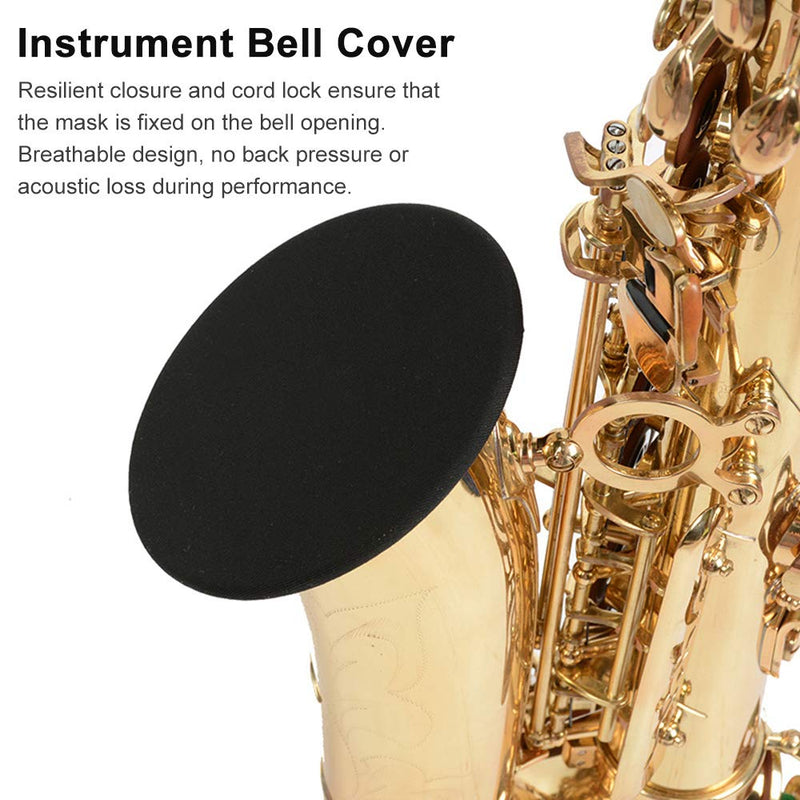 Instrument Bell Covers, Reusable Elastic Dust-proof Saxophone Bell Cover, Music Instrument Cleaning and Care Product Cover for Trumpet/Cornet, Alto/Tenor Sax, Bass Clarinet (2.95-3.3inch) 2.95-3.3inch