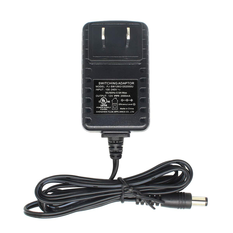 DC 12V 2A Power Supply Adapter 5.5mm x 2.1mm, UL Listed FCC
