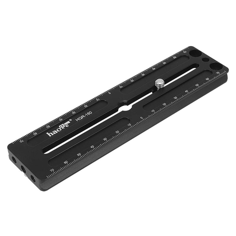 [AUSTRALIA] - Haoge HQR-160 160mm Multi-Purpose Long Quick Release Extender Rail Sliding Plate for Camera Tripod Ballhead Clamp fit RRS Benro Arca Swiss Sunwayfoto 