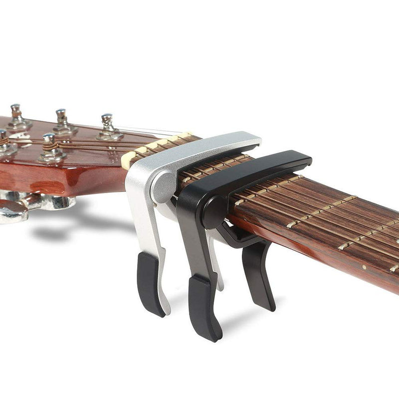 WINGO Quick-Change capo for Acoustic and Electric Guitars with 5 Picks for Free, Black.