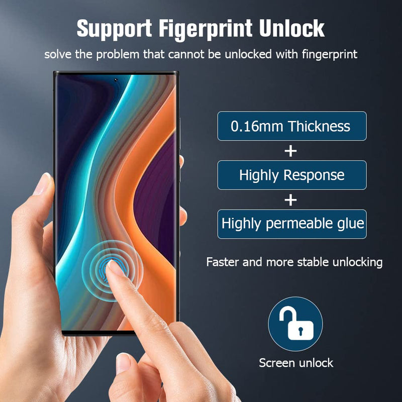 【1+1 Pack】Galaxy S22 Ultra Privacy Screen Protector And Camera Lens Protection,Anti-Spy Tempered Glass,3D Curved Full Coverage, Fingerprint Unlock For Samsung Galaxy S22 Ultra 5G 6.8''