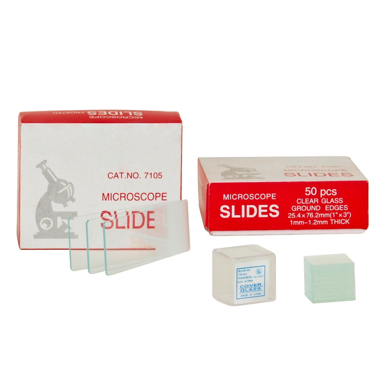 [AUSTRALIA] - OMAX XA960506 100 Piece Blank Glass Frosted Slides and 100 Piece Cover Slips 