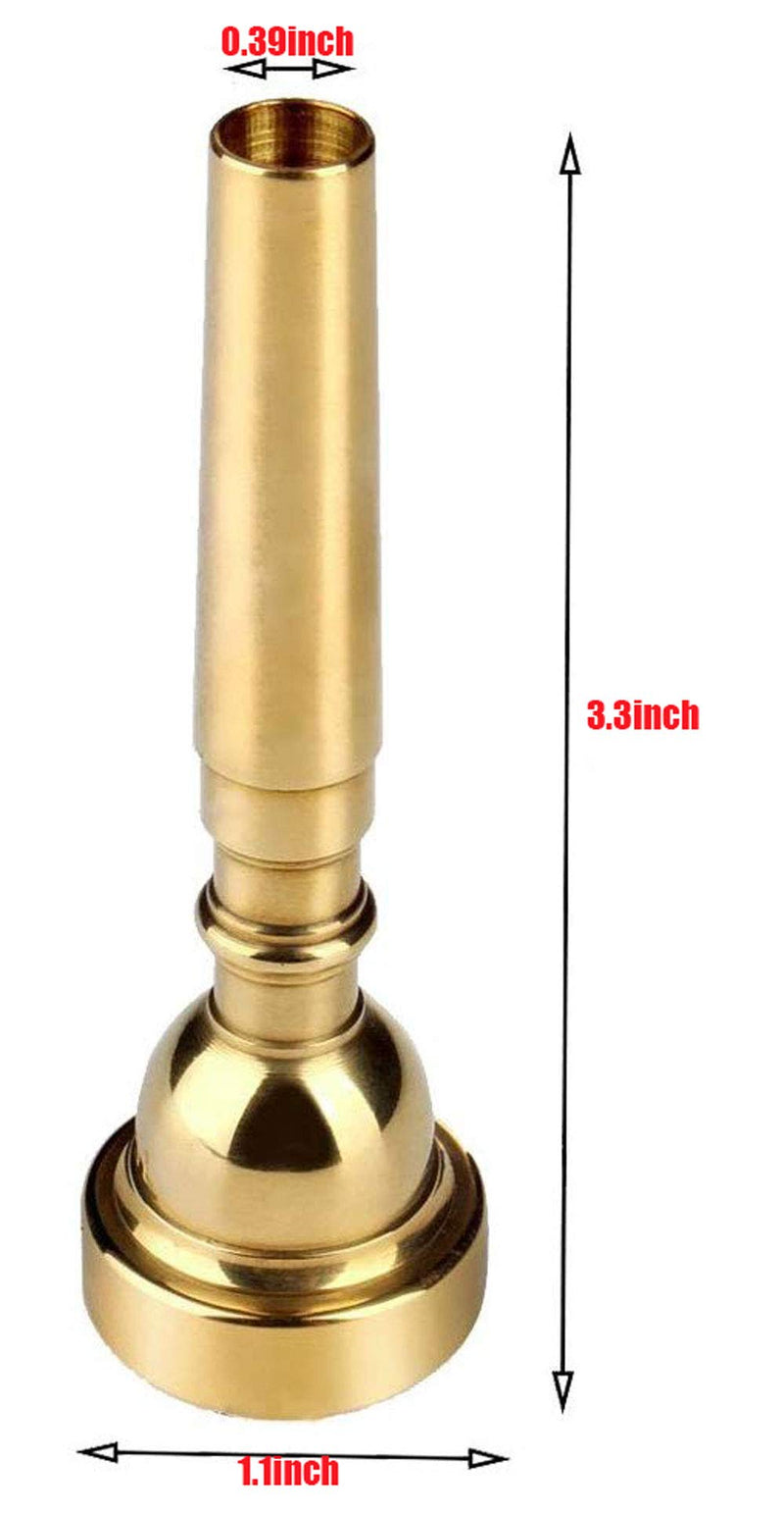 Tzong 3C Gold Plated Metal Trumpet Mouthpiece Musical Instruments