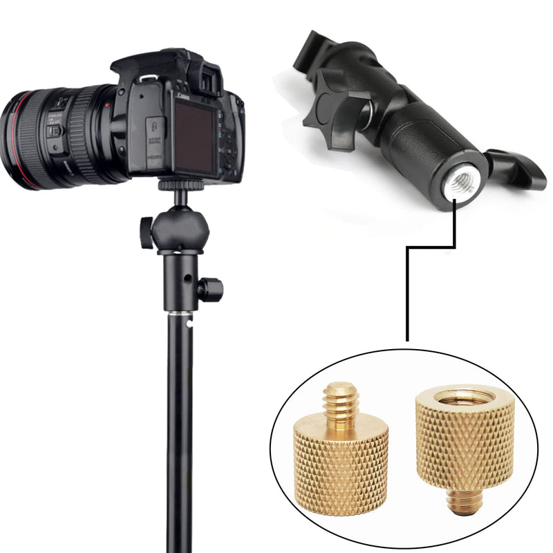 Brass Camera Screw Adapter 1/4" Male to 3/8" Female Screws Adapter for DSLR Camera/Tripod(4pcs) LS082