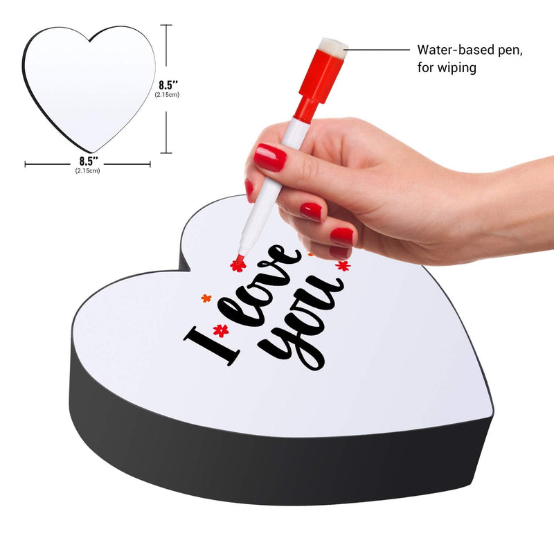 Udefineit DIY Handwriting LED Light Box, USB/Battery Light Up Erasable Message Board LED Lamp Backlit Display Sign with 3 Pens, for Coffee Shop Table Home Decor Wedding Party Night Light Heart Shape