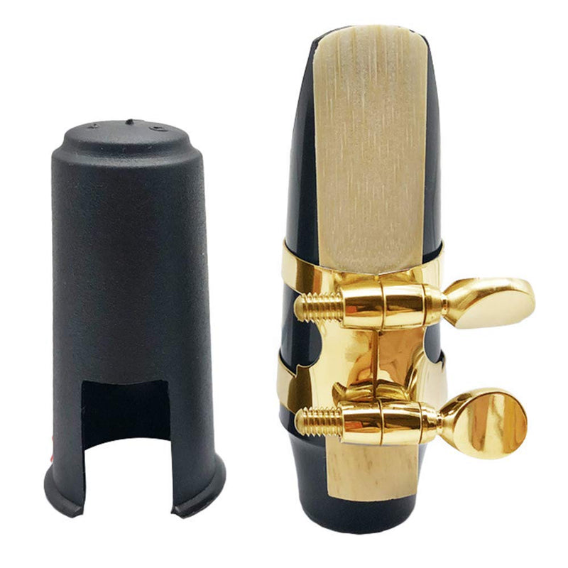 ACCOCO Alto Sax Saxophone Plastic Mouthpiece with Cap Metal Buckle Reed Kit for Alto Saxophone Saxophone Parts with Storage Bag