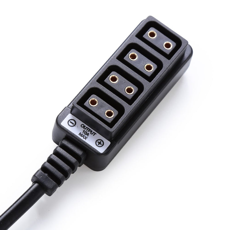 Koolertron Male D-Tap B Type Power Tap to 4-Port Female D-Tap P-Tap Hub Adapter Splitter for Photography Power