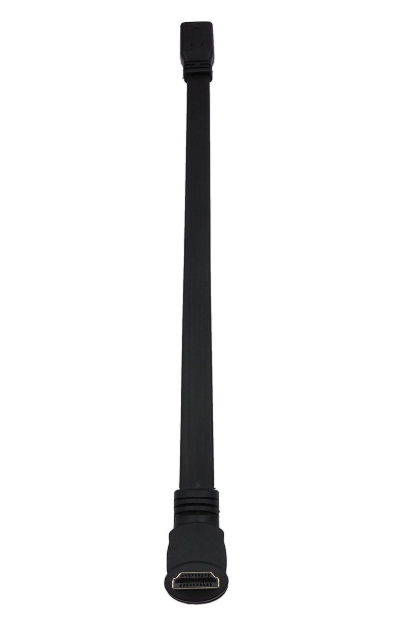 [AUSTRALIA] - CERRXIAN 1FT Flat Slim High Speed HDMI Extension Cable A Female to 90 Degree Down Angle A Male Cord 