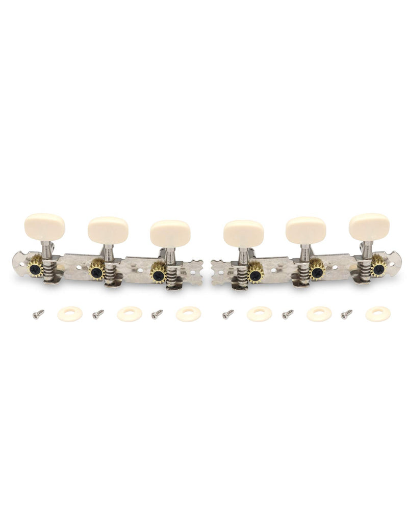 Metallor 3 on a Plank Guitar Tuning Pegs Gold Plated Machine Heads Tuning Keys Tuners Single Hole for Classical Guitar 3L 3R. (G326) G326