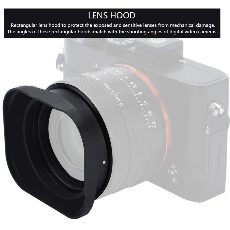 Lens Hood Set Square Lens Hood Shade Accessory for DV Camcorder Digital Video Camera Lens Filter Camera Lens Hoods Reduces Lens Flare and Glare (37mm) 37mm