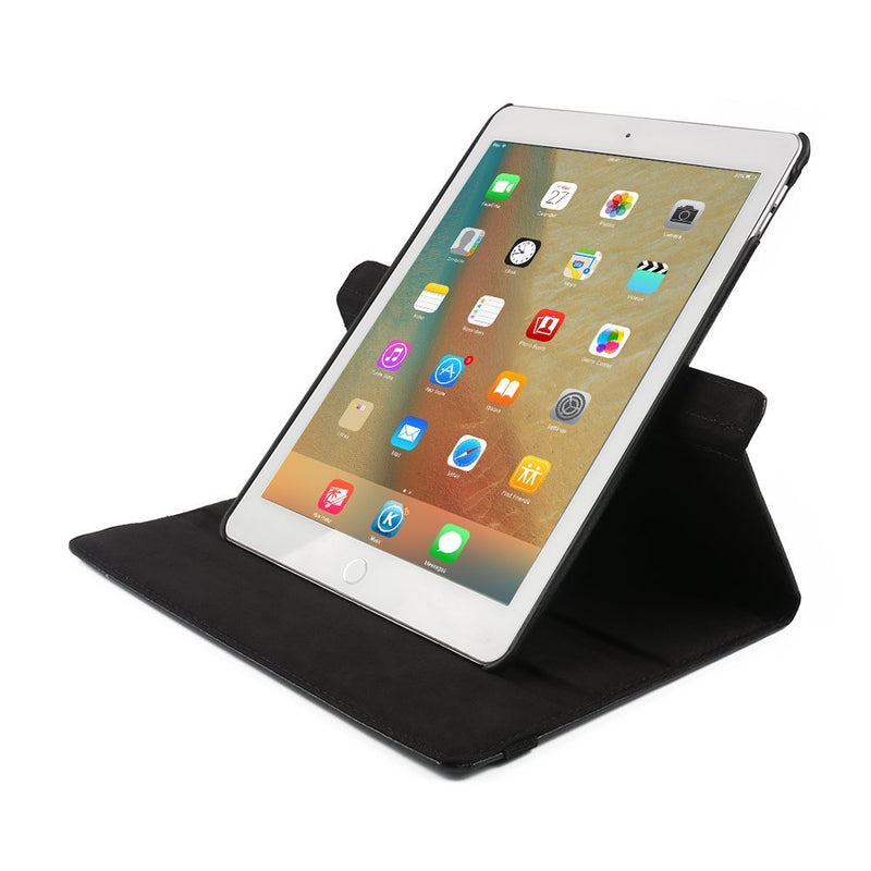 iPad 8th Generation Stand Cover, TechCode 360 Degree Rotating PU Leather Slim Fit Tablet Protector Smart Stand Feature Flip Folio Protective Case Sleeve for iPad 10.2 inch 2020/ 2019 Release(Black) Black