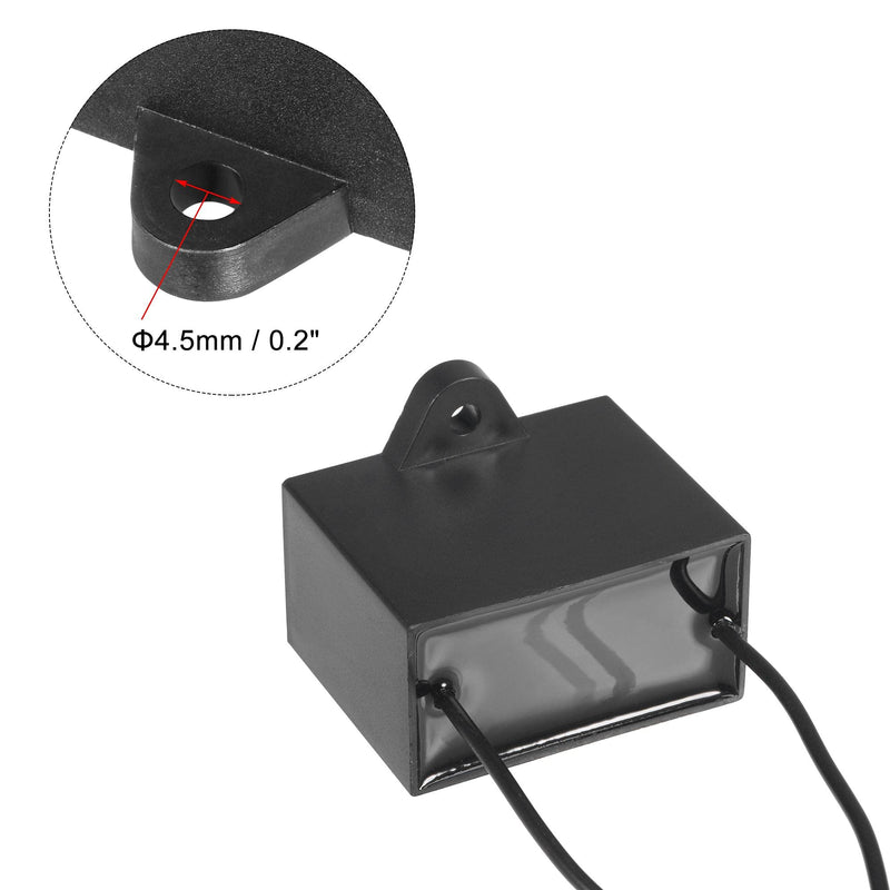 uxcell Ceiling Fan Capacitor CBB61 12uF 350V AC 2 Wires Metallized Polypropylene Film Capacitor 48x38x26mm for Electric Fan Pump Motor Generator 2Pcs