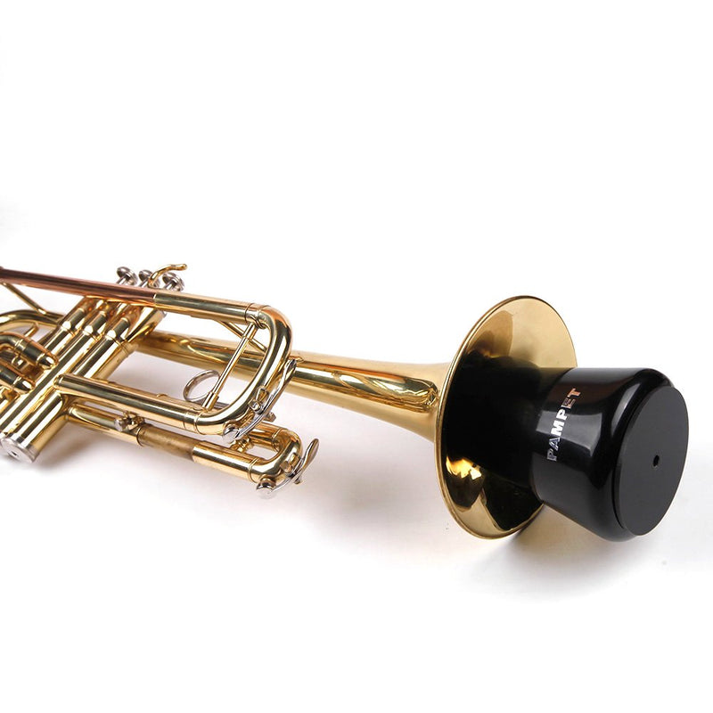 Pampet Lightweight Practice Trumpet Mute Silencer，Trumpet Straight Mute (Black) Black