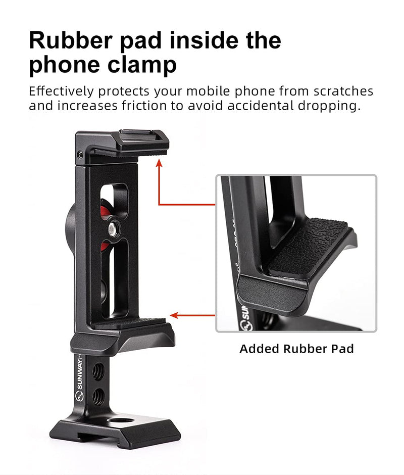 Sunwayfoto CPC-05 Arca/RRS Compatible Modular Smartphone Cell Phone Holder 58mm to 90mm / Bracket Tripod Mount