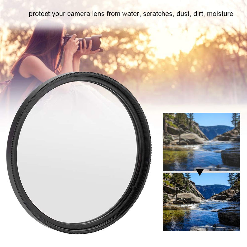 Lens UV Filter, Camera Protecting Filter High Transmittance Lens Protecting Filters for Photographer for DSLR Cameras(58MM) 58MM