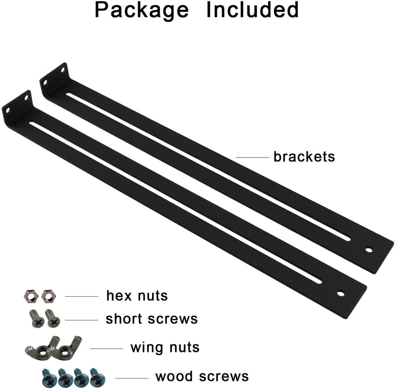 VANROUG Drawer Repair Kit, Furniture Repair Accessory Bracket Middle Mount to Reinforce and Repair Breakage, for Wood/Particleboard/MDF Chest of Drawers - Screws Included (2) 2