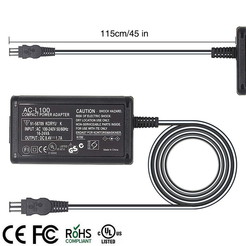 AC Adapter Charger Compatible Sony Handycam DCR-TRV230 TRV33 TRV210 TRV250 TRV260 TRV280 TRV330 TRV340 TRV460 TRV480 TRV510 TRV520 TRV530 TRV19, CCD-TRV37, 36,43,68,CCD-TRV41, TRV108 Camcorder