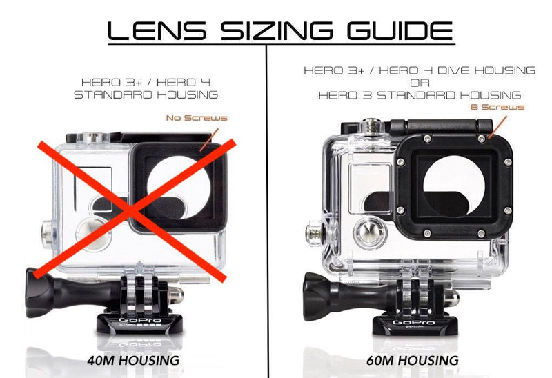 [AUSTRALIA] - GoScope (60M) Red Filter - Compatible with GOPRO HERO4 / HERO3+ / HERO3 Dive HOUSING (60M Case Only) Laser Cut Optical Red Filter {See Pictures to Make Sure This FITS Your Camera CASE} 