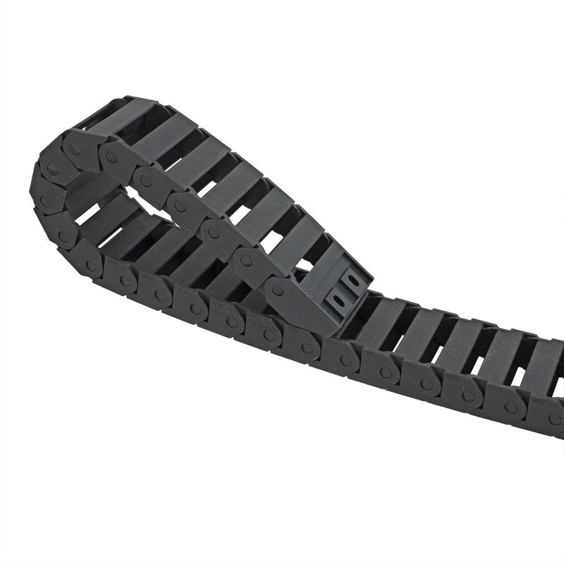 uxcell R28 15mm x 40mm (InnerH*InnerW) Black Plastic Wire Carrier Cable Drag Chain 1M Length for CNC