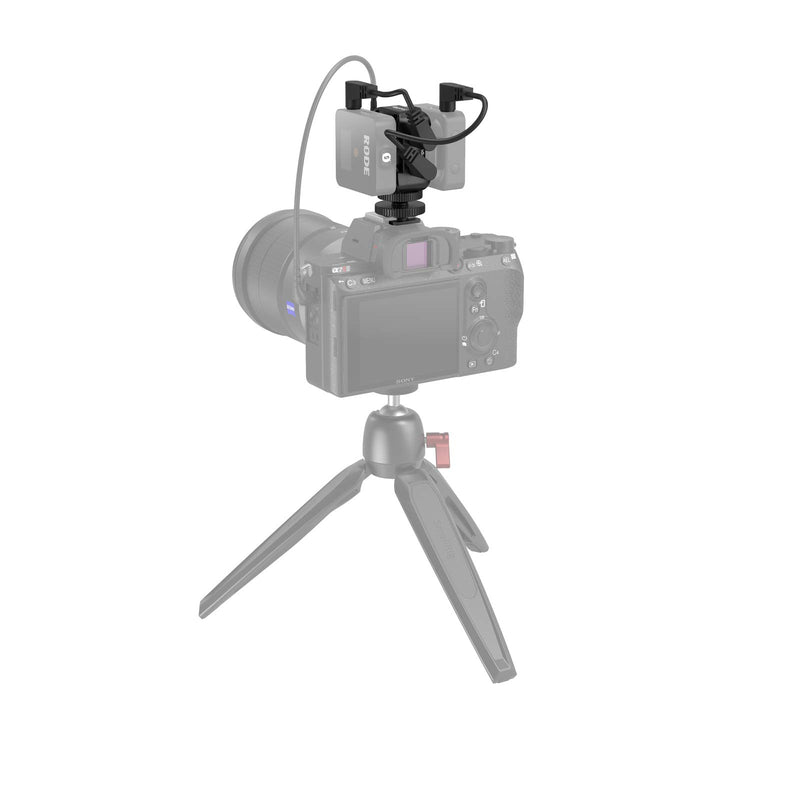 SMALLRIG Two-in-One Bracket Cold Shoe Mount Compatible with Rode Wireless GO and Saramonic Blink 500 for Two-Person Vlogging - 2996