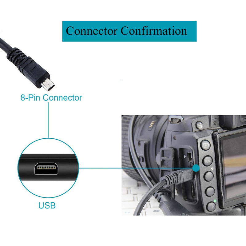 Replacement Camera Transfer Data Sync Charger Charging Cable Cord Replacement for Fujifilm FinePix J10 J100 J110w J12 JV160 JV170 and More (4.9ft)