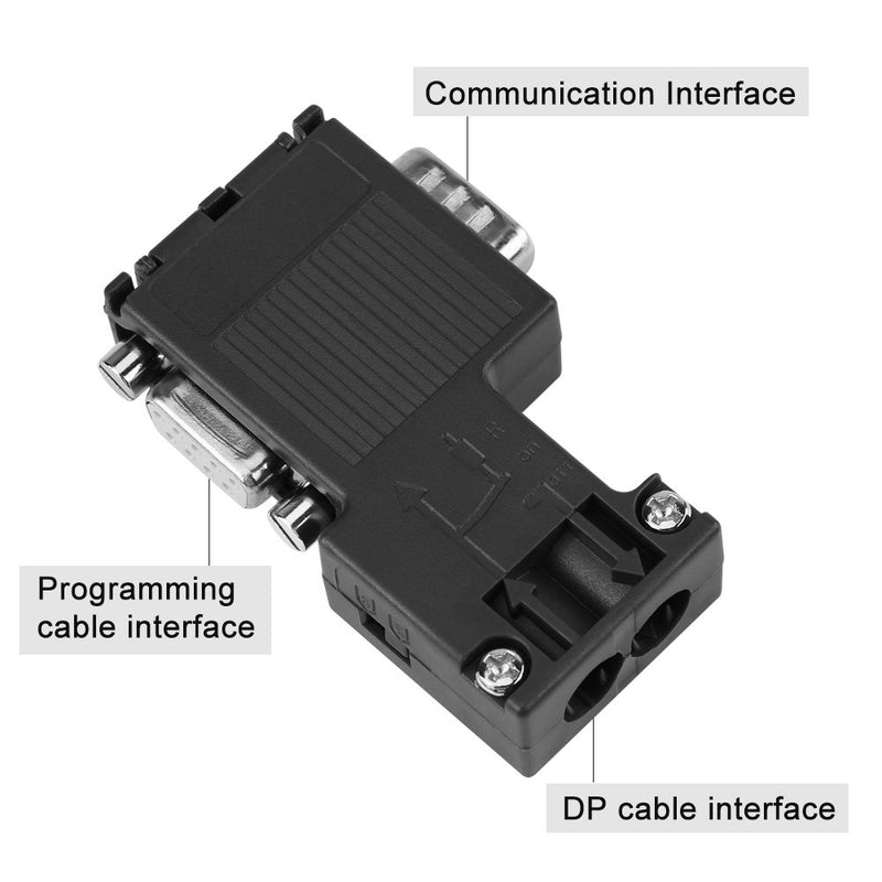 90° Programming Cable Interface Profibus Connector Compatible Siemens PLC 6ES7 972-0BB12-0XA0 with DP Cable Interface