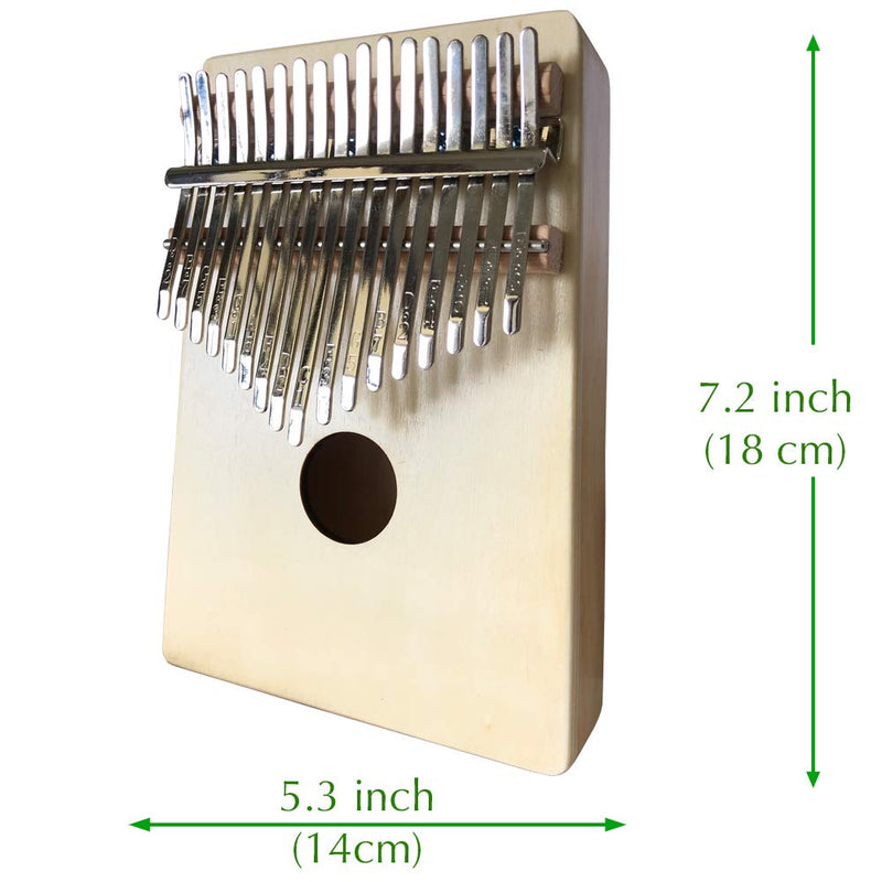 Luvay Kalimba 17 key Thumb Piano, Solid Mahogany Body