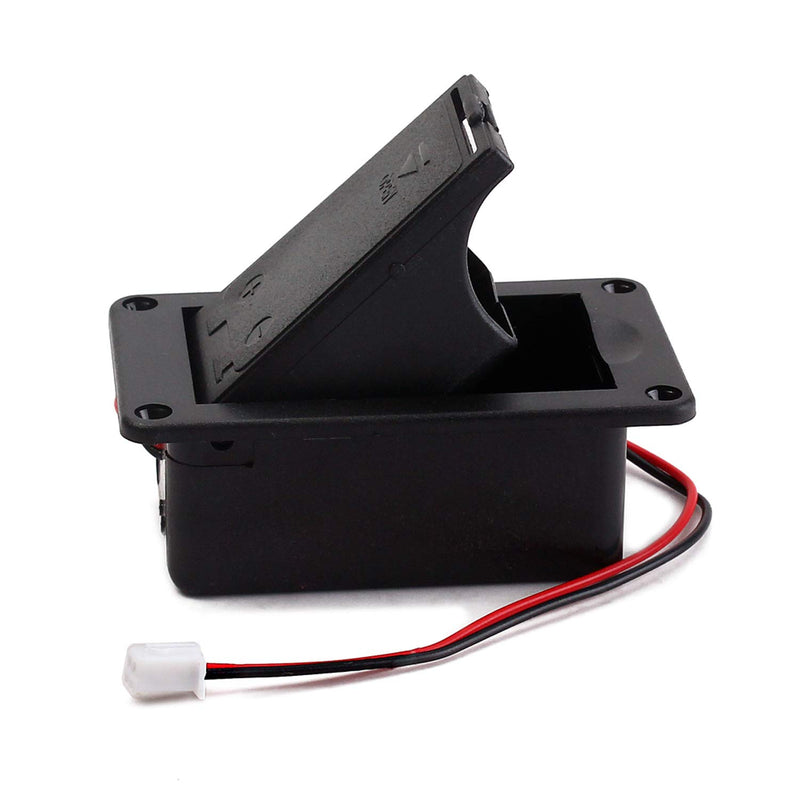 Guitar Pickup Battery Box 9V Battery Box Case Cover Holders for Guitar Bass Pickup Black