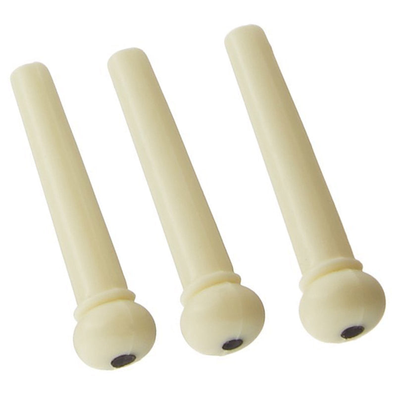 Ogrmar 6 String Acoustic Guitar Bone Bridge Pins With Saddle And Nut (white)