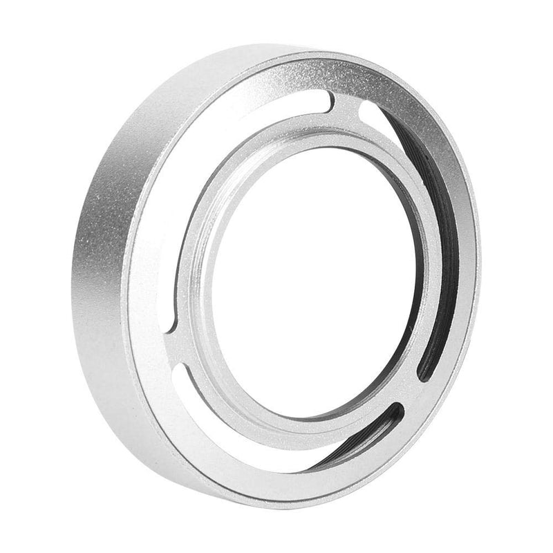 Oumij1 Hollow Metal Lens Hood - Compact Lens Hood - Detachable Camera Lens Hood - for Fuji X10/X20/X30 Camera(Silver) Silver