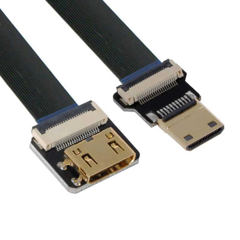 Xiwai CYFPV Mini HDMI Male to Mini HDMI Female Extension FPC Flat Cable 1080P for FPV HDTV Multicopter Aerial Photography (0.2m) 20CM