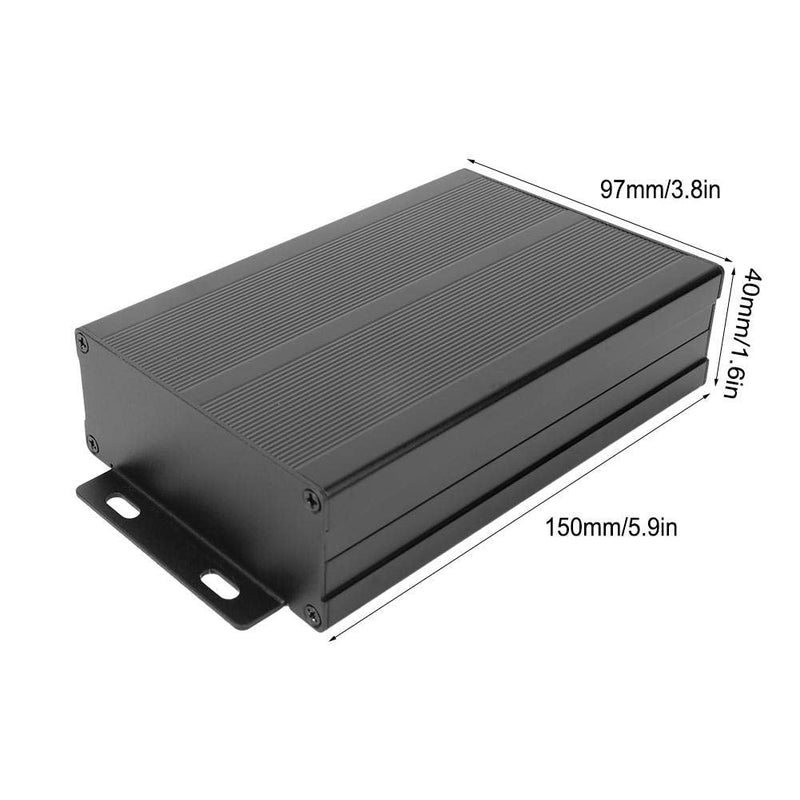 40x97x150mm Enclosure Electronic DIY Circuit Board Project Protective Box Aluminum Cooling Case for Power Amplifier Aluminum Box GPS Analyzer Housing Black