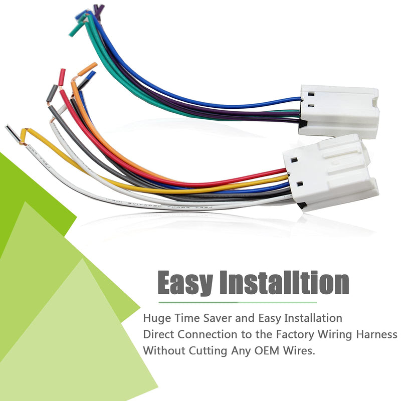 RED WOLF Radio Install Wiring Harness for Nissan 1995-2008, Infiniti 1990-2008 Replacement Aftermarket Power/Speaker Stereo Plug Connector Radio harness