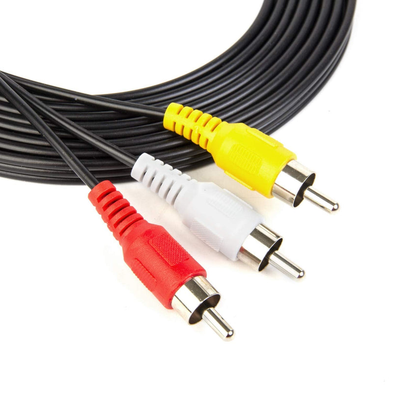 Xenocam 15FT RCA Audio/Video Composite Cable DVD/VCR/SAT Yellow/White/red connectors 3 Male to 3 Male 15 FT