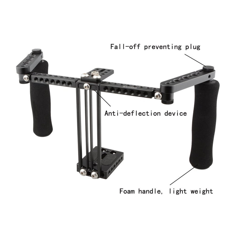 CAMVATE Monitor Cage with Adjustable Handles for 5 inch and 7 inch LCD Monitors