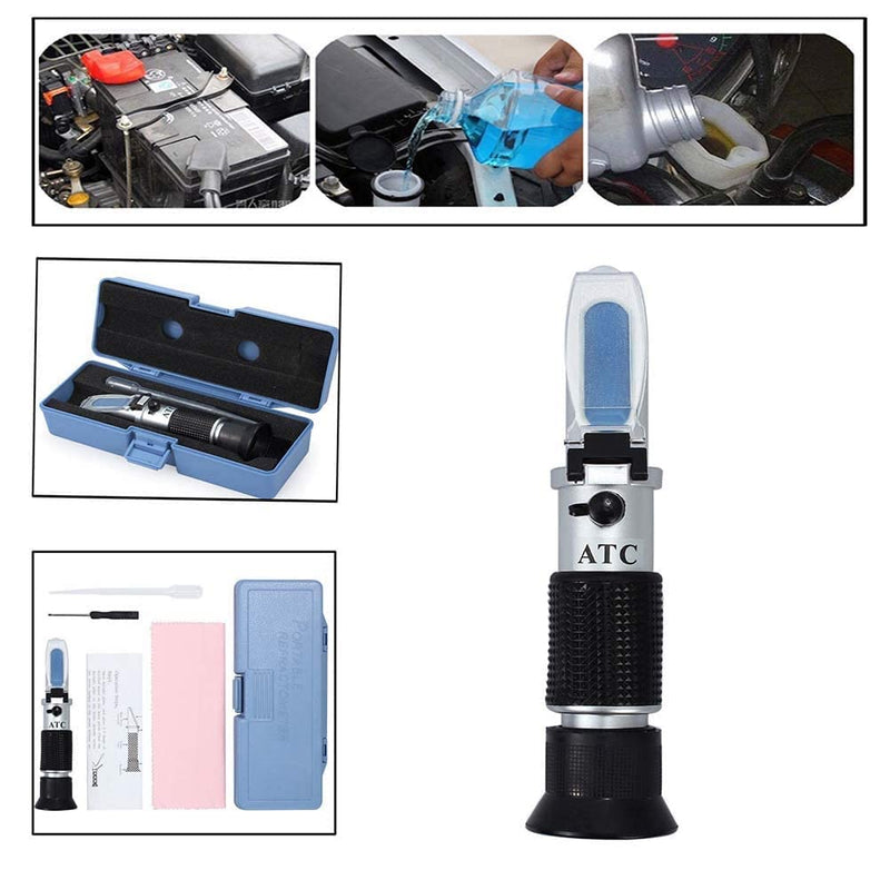 Abuycs Antifreeze Refractometer for Glycol, Antifreeze, Coolant and Battery Acid, Measuring Freezing Point of Automobile Antifreeze, Urea Adblue Battery Fluid Condition Glass Water Tester ATC Tool