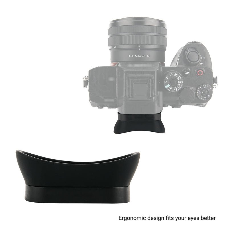 Soft Silicon Camera Viewfinder Eyecup Eye Cup Eyepiece Replacement for Sony Alpha A7 IV A7M4 A7IV Alpha 1 A1 ILCE-1 & Alpha 7S III A7SIII A7S3 ILCE-7SM3 EVF Eyeshade Protector Replaces Sony FDA-EP19 for A1 & A7S III & A7 IV