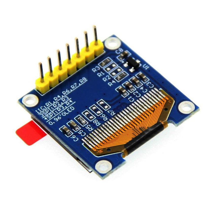 FBHDZVV 5PCS 0.96 OLED Display Module 128x64 SSD1306 SPI 0.96 inch LED Driver Chip SSD1306 7Pin IIC I2C SPI Serial Yellow Blue Display Compatible with Arduino and Microcontroller DIY KIT