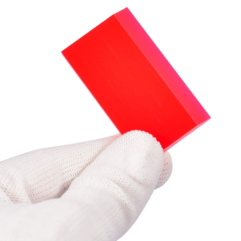 AHCHAY 2-inch Extra Small Rubber Squeegee Flexible and Soft non scratching for Resin 3D Printing Cleanup, Car Rear Glass Cleaning, Mirror Cleaning, Window Tint Films, Pack of 3