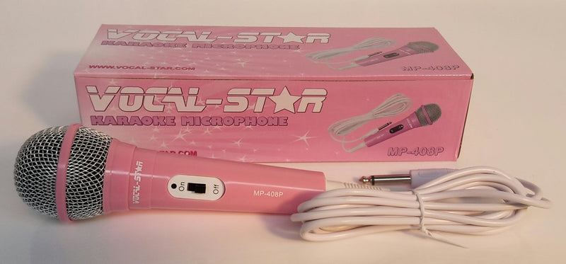 Pink Vocal-Star MP-408p Uni Directional Karaoke Vocal Microphone (Ideal For Karaoke Singing) With Gift Box