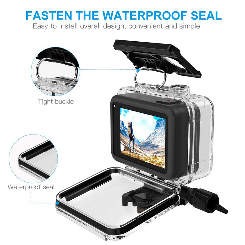 DECADE Waterproof Housing Case for GoPro HERO8 Black,60 Meter Underwater