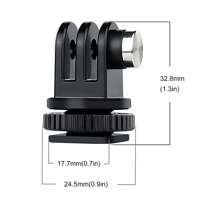 SOONSUN Tripod Mount Adapter, 1/4 - 20 Screw Adapter, Tripod and Cold Shoe Mount Convert Adapter Compatible with GoPro Max Hero 10 9 8 7 6 5 4 3 2, DJI OSMO Action Camera, Digital and DSLR Cameras