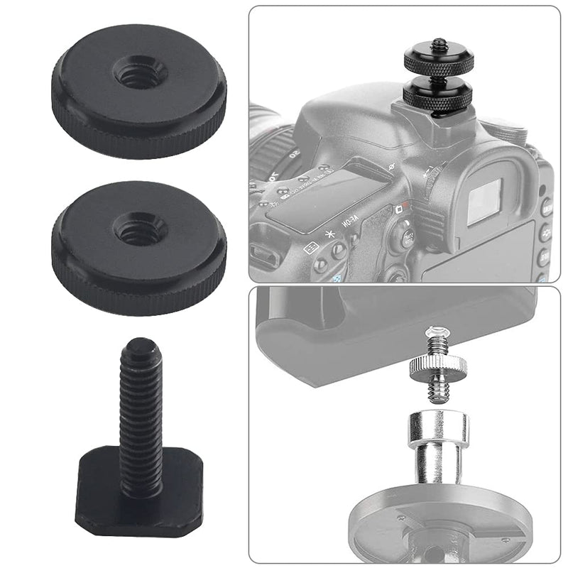 [AUSTRALIA] - XINMEIWEN 21Pack Camera Screw Adapter 1/4 to 1/4 Screw 1/4 to 3/8 Tripod Screw Adapter Hot Shoe Adapter for Camera Tripod Mono-pod Ball Head Flash Light Adapter-21P 