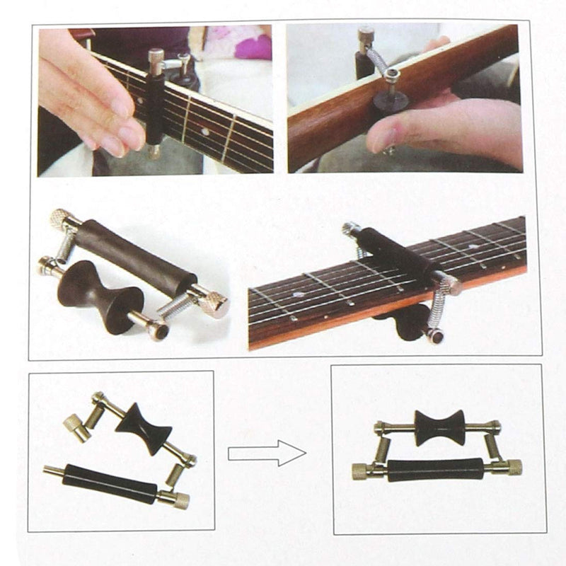 LRONG Guitar Rolling Capo Sliding Capo Adjustable Capo for Tuning Tone of String Instruments for Electric Guitar and Acoustic Guitar or Ukulele Mandolin Banjo