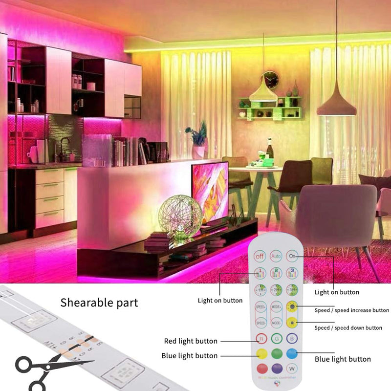 BruAlyXH WiFi Smart LED Strip Lights 32.8FT, Alexa Lights Compatible with Alexa Google Home,Music Sync RGB Color Changing,16Million Colors Lights for Bedroom Home Kitchen, TV, Party and Festival