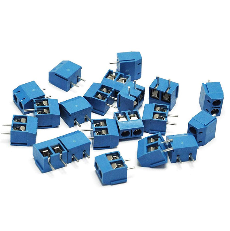 KeeYees 60pcs 5mm Pitch 2 Pin & 3 Pin PCB Mount Screw Terminal Block Connector for Arduino (50 x 2 Pin, 10 x 3 Pin)