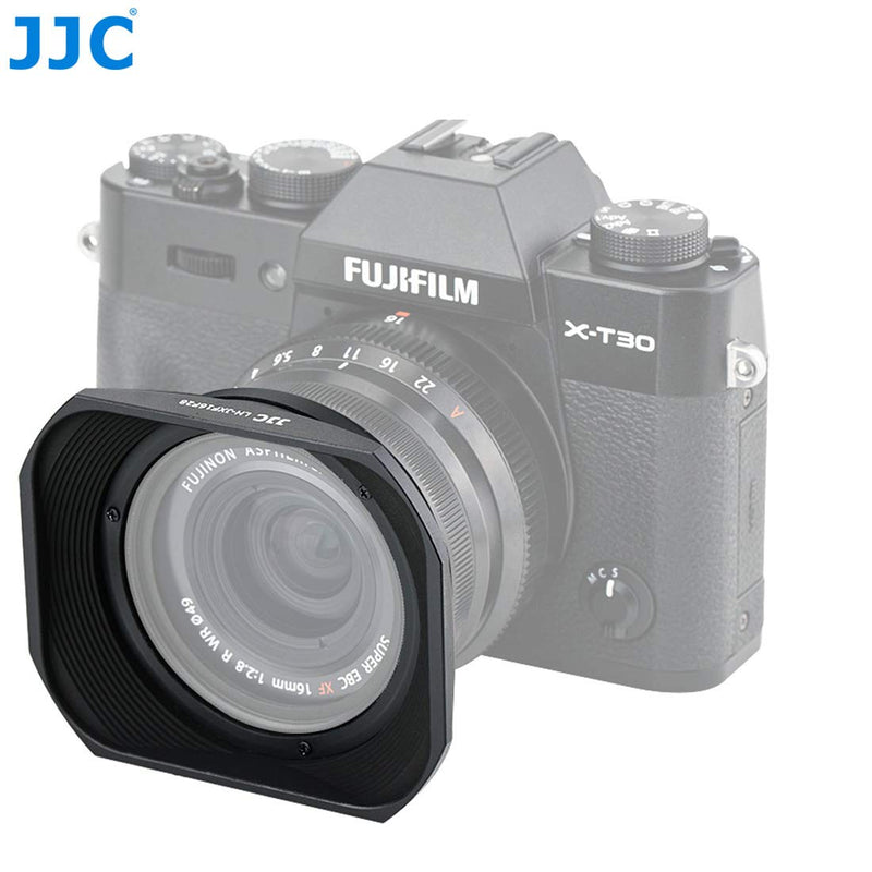 JJC Metal Bayonet Lens Hood for Fujinon XF16mmF2.8 R WR Lens, Fujinon XF 16mm F2.8 R WR Lens Hood, Fuji XF 16mm 2.8 Lens Hood, Compatible with FUJIFILM XF 16mm f/2.8 R WR Lens, Slide Design Hood Cap LH-JXF16F28
