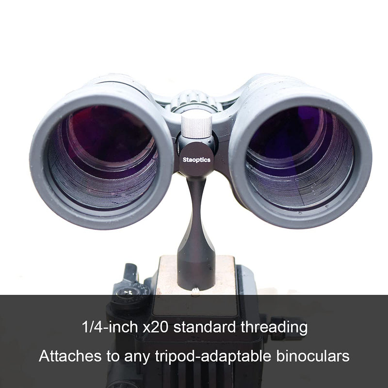 Staoptics Binocular Tirpod Adapter Quick Release 1/4-20Inch Threading Detachable Universal Mount Accessories for 8x40 8x42 10x50 10x56 12x50 12x60 15x60 15x70 25x70 etc Roof and Porro Zoom Binoculars Connection Screws X2