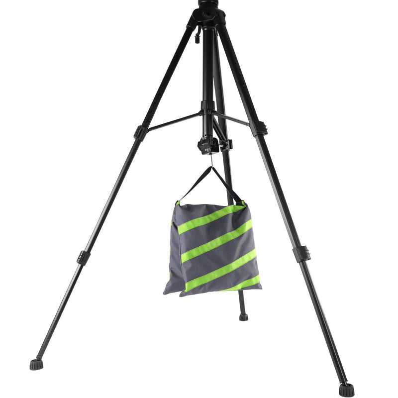 ESINGMILL Saddlebag Sand Bags for Photography Video Equipment, 2 Pack Super Heavy Duty Empty Sandbag Weight Bags for Photo Video Studio Stand, Light Stand Tripod and Jib Arm Mini Camera Crane Gray-Green